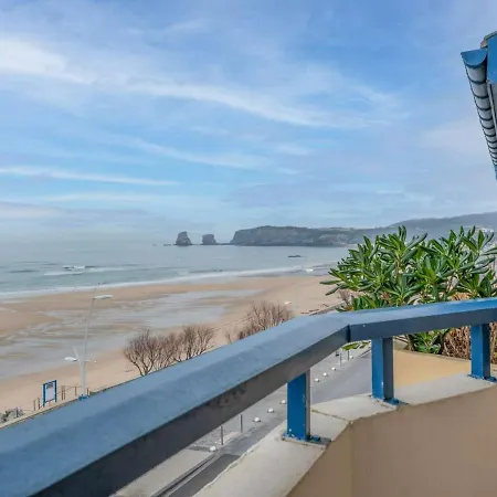 Appartement Rustique Face à la Mer à Hendaye avec Balcon - FR-1-2-294-3