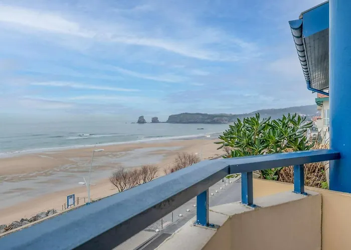 Appartement Rustique Face A La Mer A Hendaye Avec Balcon - Fr-1-2-294
