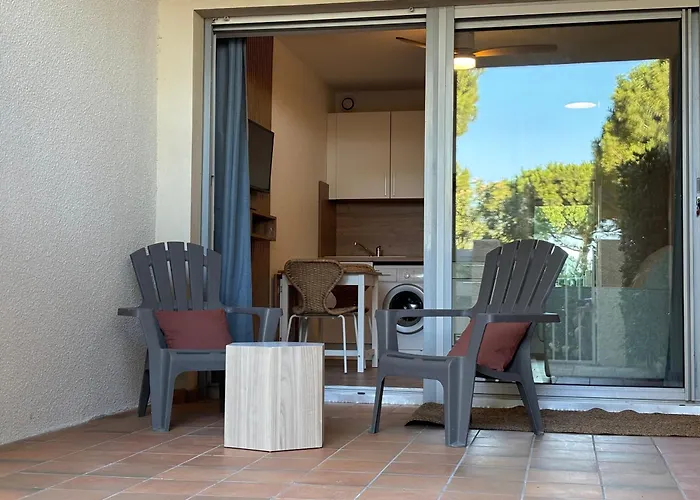 Studio avec jardin front de mer