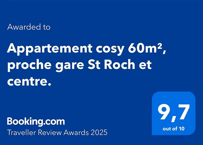 Appartement cosy 60m², proche gare St Roch et centre.