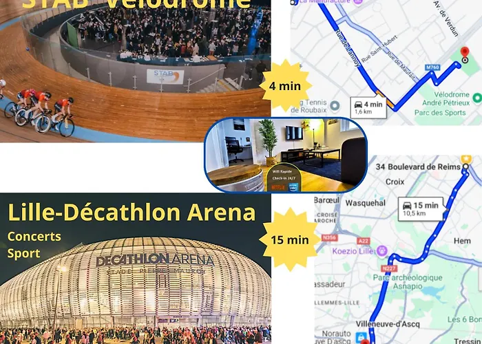 Reims Appart - Idéal pour Pro en déplacement *Wifi rapide *Vue panoramique *Parking facile