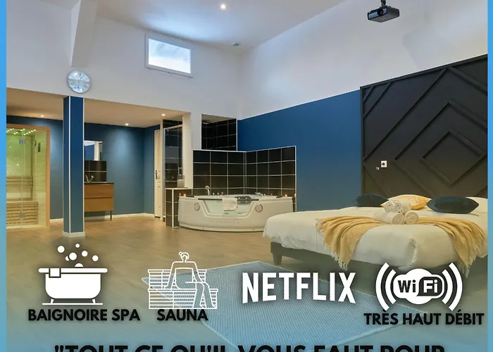 Ng Prestige - Nain I Suite Spa Privatif Premium I Jacuzzi - Sauna - Netflix - Projecteur