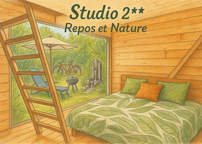 Studio Nature et Beauregard 30m2 en duplex proche lac, cures thermales et commerces