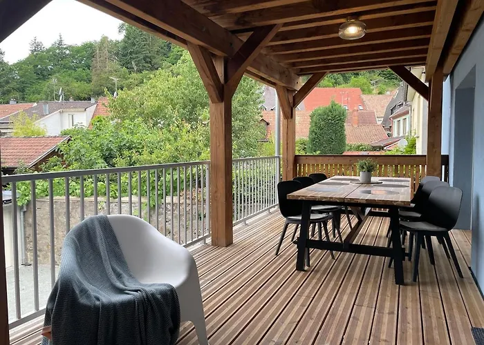Thann centre, 2 BR, terrasse exposée sud, vue sur la Collégiale